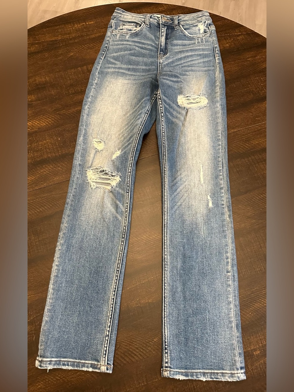 Vervet High Rise Straight Medium Wash Distressed Jeans Women’s Size 24